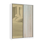 Guarda Roupa 2 Portas De Correr 3 Gavetas 159cm Com Vidro Ref