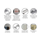 Guarda Roupa 2 Portas De Correr 3 Gavetas 159cm Com Vidro Ref