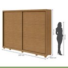 Guarda Roupa 2 Portas De Correr 6 Gavetas 237x269cm Toronto P