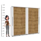 Guarda-roupa 2 Portas De Correr Coimbra Branco/freijó