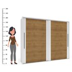 Guarda-roupa 2 Portas De Correr Coimbra Branco/freijó