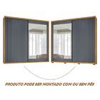 Guarda Roupa 2 Portas De Correr Com 3 Espelhos Freijó Cinza D