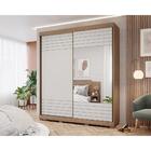 Guarda Roupa 2 Portas De Correr Com Espelho 100% Mdf Luana Pa