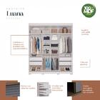 Guarda Roupa 2 Portas De Correr Com Espelho 100% Mdf Luana Pa