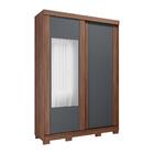 Guarda Roupa 2 Portas De Correr Com Espelho 100% Mdf Rubi Pan