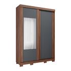 Guarda Roupa 2 Portas De Correr Com Espelho 100% Mdf Rubi Pan
