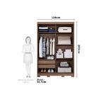 Guarda Roupa 2 Portas De Correr Com Espelho 100% Mdf Rubi Pan