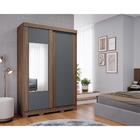 Guarda Roupa 2 Portas De Correr Com Espelho 100% Mdf Rubi Pan