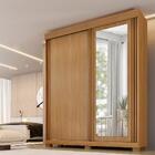 Guarda Roupa 2 Portas De Correr Com Espelho 3 Gavetas Mônaco