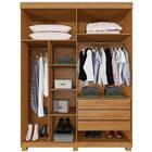 Guarda Roupa 2 Portas De Correr Com Espelho 3 Gavetas Mônaco