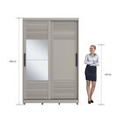 Guarda-roupa 2 Portas De Correr Com Espelho E 03 Gavetas Em 1