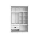 Guarda-roupa 2 Portas De Correr Com Espelho E 03 Gavetas Em 1