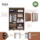 Guarda Roupa 2 Portas De Correr Com Espelho Flex Color 100% M