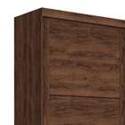 Guarda Roupa 2 Portas De Correr Com Espelho Prático Jacarandá