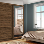 Guarda Roupa 2 Portas De Correr Com Espelho Prático Jacarandá