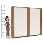 Guarda-roupa 2 Portas De Correr Sevilha Freijó/off White