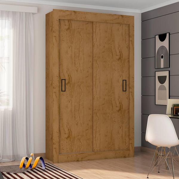 Guarda Roupa 2 Portas De Correr Solteiro Baunilha Cor22020-96