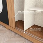 Guarda Roupa 2 Portas Deslizantes 3 Gavetas Detalhes E Espelh