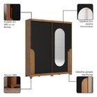 Guarda Roupa 2 Portas Deslizantes 3 Gavetas Detalhes E Espelh