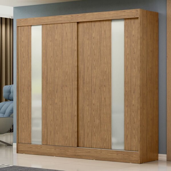 Guarda Roupa 2 Portas Deslizantes 3 Gavetas Siena Espresso Mó