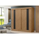 Guarda Roupa 2 Portas Deslizantes 3 Gavetas Siena Espresso Mó