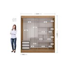 Guarda Roupa 2 Portas Deslizantes 3 Gavetas Siena Espresso Mó