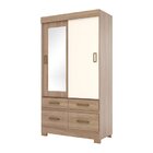 Guarda-roupa 2 Portas Deslizantes 4 Gavetas Com Espelho B25 J