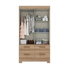 Guarda-roupa 2 Portas Deslizantes 4 Gavetas Com Espelho B25 J