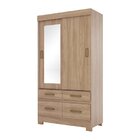 Guarda-roupa 2 Portas Deslizantes 4 Gavetas Com Espelho B25 J