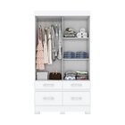 Guarda Roupa 2 Portas Deslizantes 4 Gavetas Marel Briz Branco