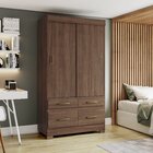 Guarda Roupa 2 Portas Deslizantes 4 Gavetas Marel Briz Castan