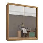 Guarda Roupa 2 Portas Deslizantes Com Espelho Zurique Amêndoa