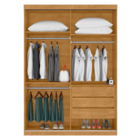 Guarda Roupa 2 Portas E 3 Gavetas Kassel Naturalle Off White