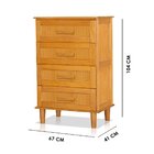 Guarda Roupa 2 Portas E Cômoda 4 Gavetas 100 % Madeira Paris