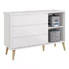 Guarda Roupa 2 Portas E Cômoda Com Porta Theo Pés Madeira Nat