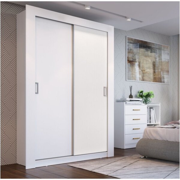 Guarda-roupa 2 Portas Edez Branco/lineo