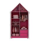 Guarda Roupa 2 Portas Infantil Pink Ploc Branco Haru Shop Jm