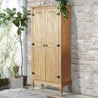 Guarda Roupa 2 Portas Madeira Maciça Rústico Pés Luis Xv 4000