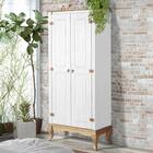 Guarda Roupa 2 Portas Madeira Maciça Rústico Pés Luis Xv 4000