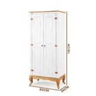 Guarda Roupa 2 Portas Madeira Maciça Rústico Pés Luis Xv 4000