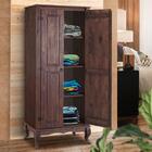 Guarda Roupa 2 Portas Madeira Maciça Rústico Pés Luis Xv 4000