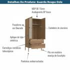 Guarda Roupa 2 Portas Oslo Artesano 80 Cm (larg) Mdp Hanover