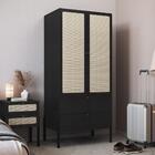 Guarda Roupa 2 Portas Oslo Artesano 80 Cm (larg) Mdp Nero Pal