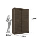 Guarda Roupa 2 Portas Turim Tcil Móveis  Cumari Rustic/off Wh