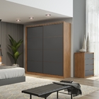 Guarda Roupa 2 Portas Valência Grafito