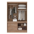 Guarda Roupa 2p Colônia Nogal/vanilla