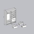 Guarda Roupa 2p Deslizantes Madeira Maciça 150 Cm 1450 Milani