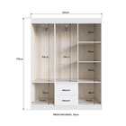 Guarda-roupa 30206 6 Portas 2 Gavetas Rivera Branco