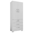 Guarda Roupa 3 Gavetas E 2 Portas Breda Branco