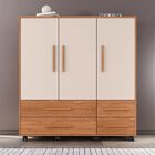 Guarda-roupa 3 Portas 143cm X 136cm Gaudi Freijó/off White